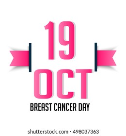 illustration of a Creative poster or banner of Breast Cancer Awareness month with Colorful Stylish Text.