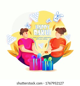 Illustration of Creative Rakhi  - Indian Religious Festival Raksha Bandhan