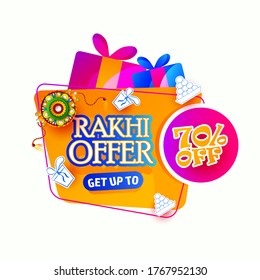 Illustration of Creative Rakhi  - Indian Religious Festival Raksha Bandhan
