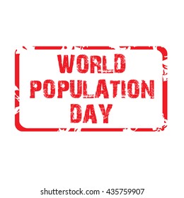 illustration of a Creative a stamp for World Population Day.
