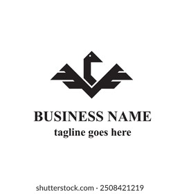 Illustration of Creative Swan Vector Logo for Your Business