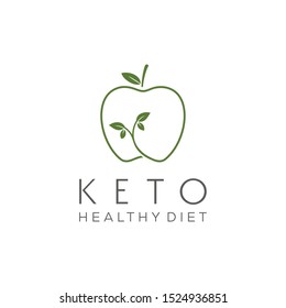Illustration Creative Symbols Organic Natural Apple sign logo design