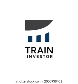 illustration creative train logo design vector graphic icon symbol business data sell locomotive group transportation concept fast