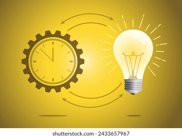 An illustration of creativity creative process icon linear vector illustration