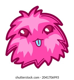 Illustration of creature in cartoon style. Cute funny character.