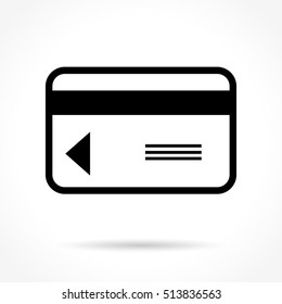 Illustration of credit card icon on white background