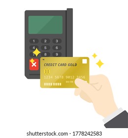 Ilustración del pago con tarjeta de crédito.