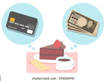 Illustration : credit or cash 