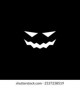 Illustration of a creepy smile. Suitable for halloween stickers and icons.