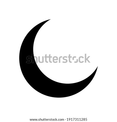 illustration of a crescent moon and star. Islamic symbol. Islamic icons can be used for the month of Ramadan, Eid and Eid Al-Adha. for logo, website and poster designs. vector Foto d'archivio © 