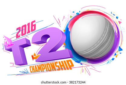 illustration of cricket ball for T20 Cricket Championship 