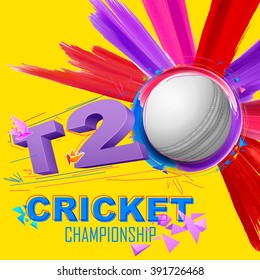 illustration of cricket ball for T20 Cricket Championship 