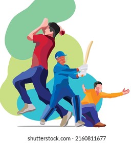 illustration of cricket championship, illustration of cricket players