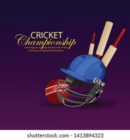 illustration of cricket championship sports sportsman playing Cricket match sport