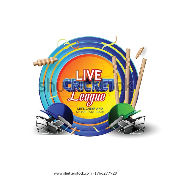 Illustration Cricket Creative Poster Banner Design Stock Vector ...