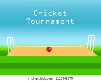 Illustration of Cricket sport background