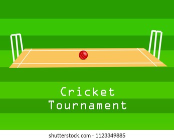 Illustration of Cricket sport background