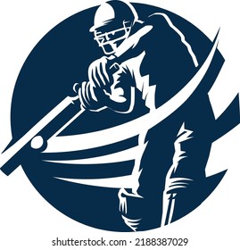 illustration of cricket, suitable to be used as a mascot logo in a community or for a tournament logo.