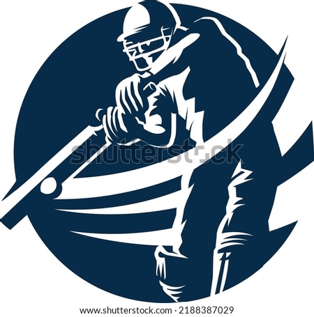 illustration of cricket, suitable to be used as a mascot logo in a community or for a tournament logo.