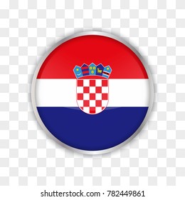 illustration of croatia flag with isolated transparent background