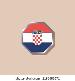 Illustration of Croatia flag Template