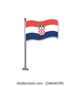 Illustration of Croatia flag Template