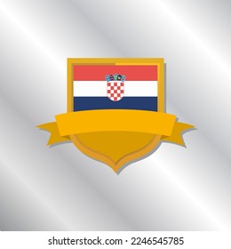 Illustration of Croatia flag Template