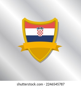 Illustration of Croatia flag Template