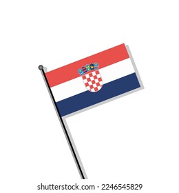 Illustration of Croatia flag Template