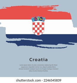 Illustration of Croatia flag Template