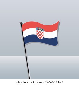 Illustration of Croatia flag Template