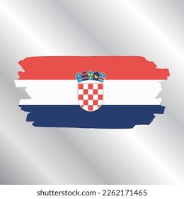 Illustration of Croatia flag Template