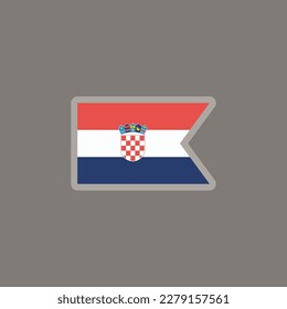 Illustration of Croatia flag Template