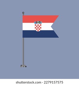 Illustration of Croatia flag Template