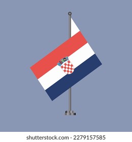 Ilustración de la plantilla de bandera de Croacia