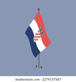 Ilustración de la plantilla de bandera de Croacia