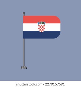 Illustration of Croatia flag Template