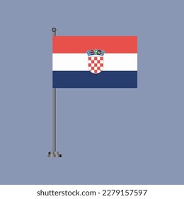 Illustration of Croatia flag Template