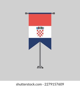 Illustration of Croatia flag Template