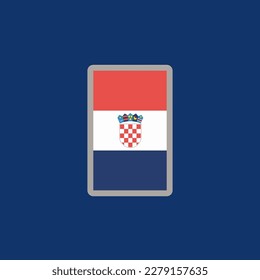 Illustration of Croatia flag Template