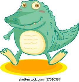 Illustration of crocodile on white