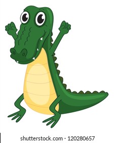 illustration of a crocodile on a white background