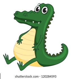 illustration of a crocodile on a white background