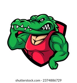 The illustration of the crocodile strong vector illustration