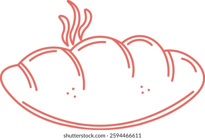 Illustration of a Croissant Cute Element