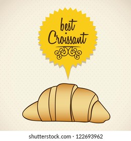 Illustration of croissant and food, bakery icon, vector illustration