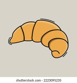 Ilustración de croissant - Vector croissant - Dibujo croissant