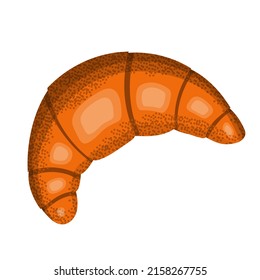 Illustration of a croissant, vector on a white background