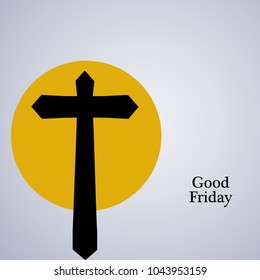 Illustration of Cross for Good Friday background