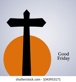 Illustration of Cross for Good Friday background
